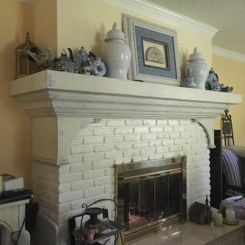 Design and custom built fireplace mantel 