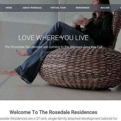 Rosedale Residences Website - I did for the team a