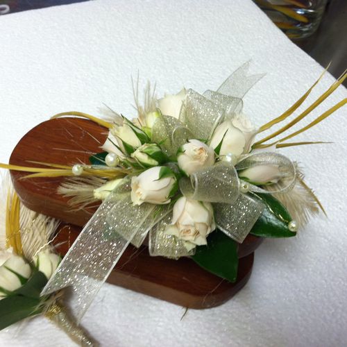 Boutonniere and wrist corsage