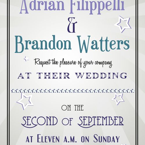 My own vintage wedding invites.