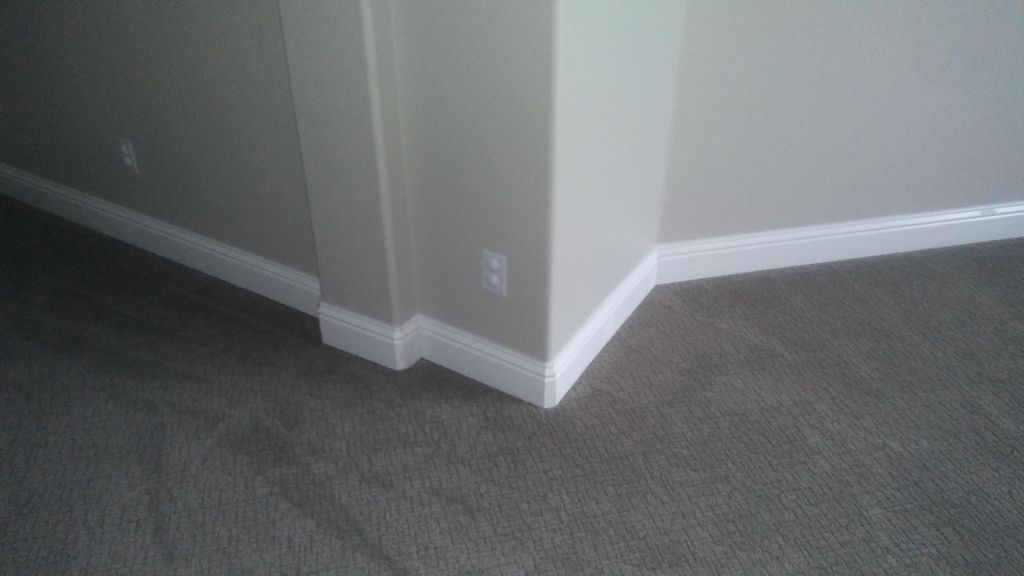 5 1\4" tall baseboard / bullnose corners.