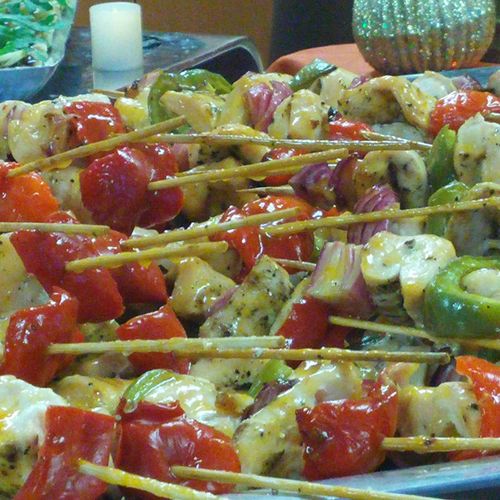 Grilled Chicken Skewers with a Sweet and Sour Chil