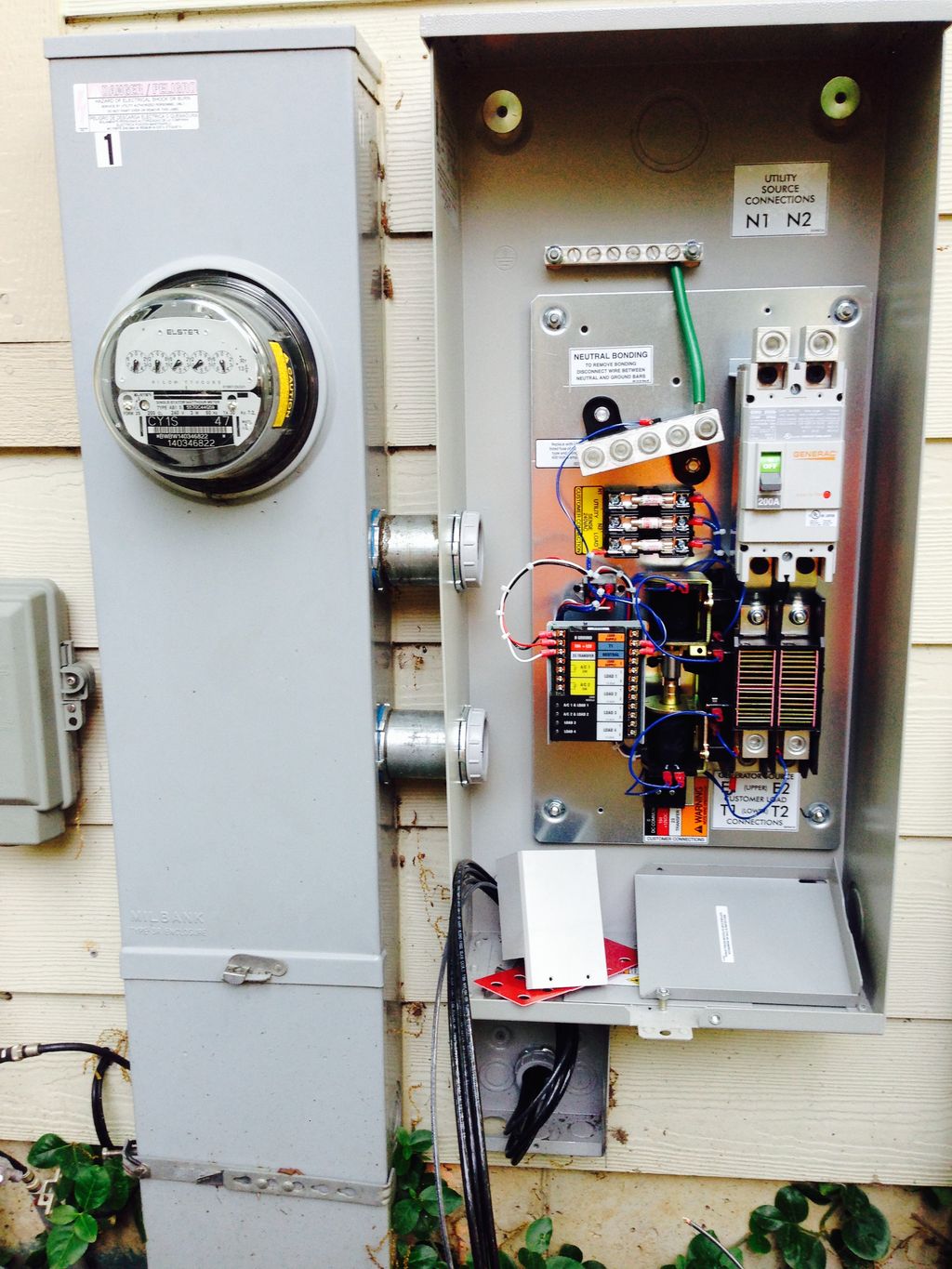 Grenerator transfer switch.