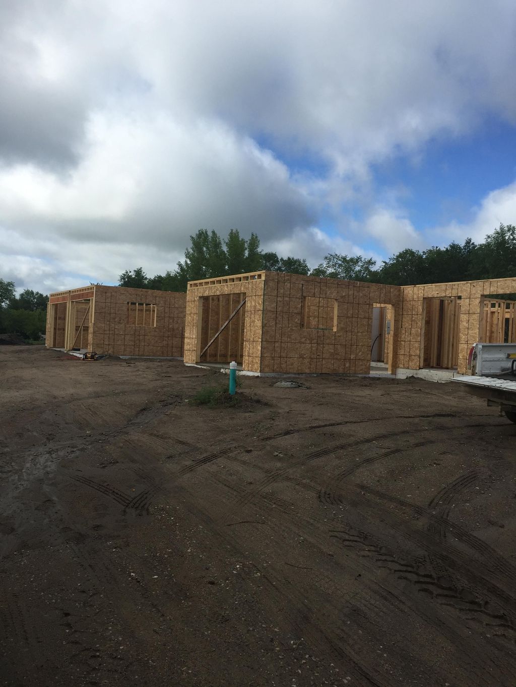 A four-plex rental unit that I'm starting to wire.