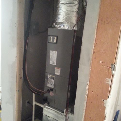 new air handler install with new duct work