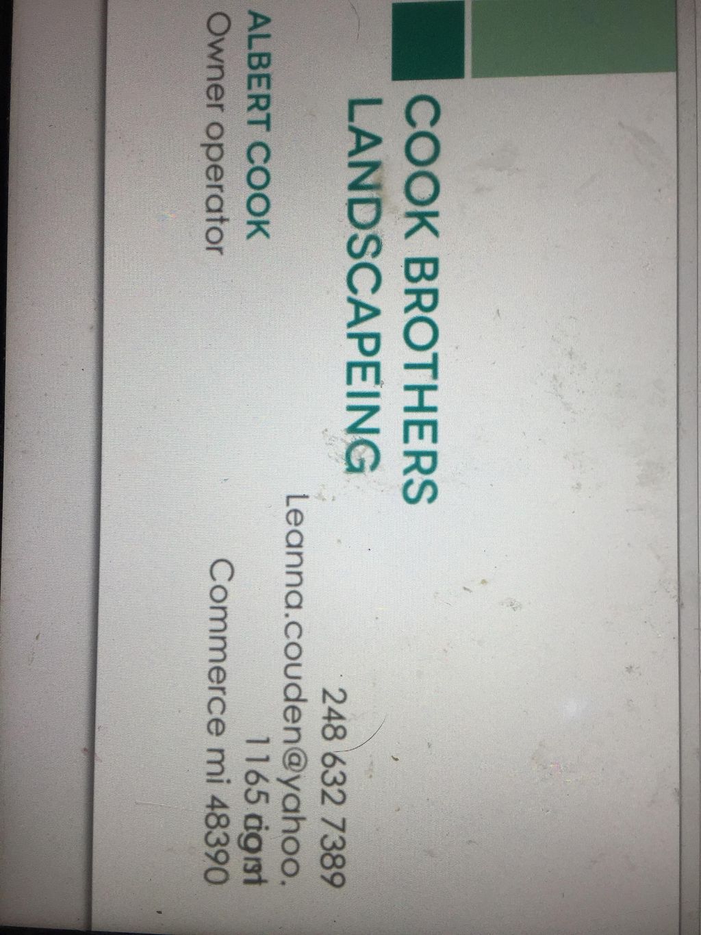 Cook brothers landscaping