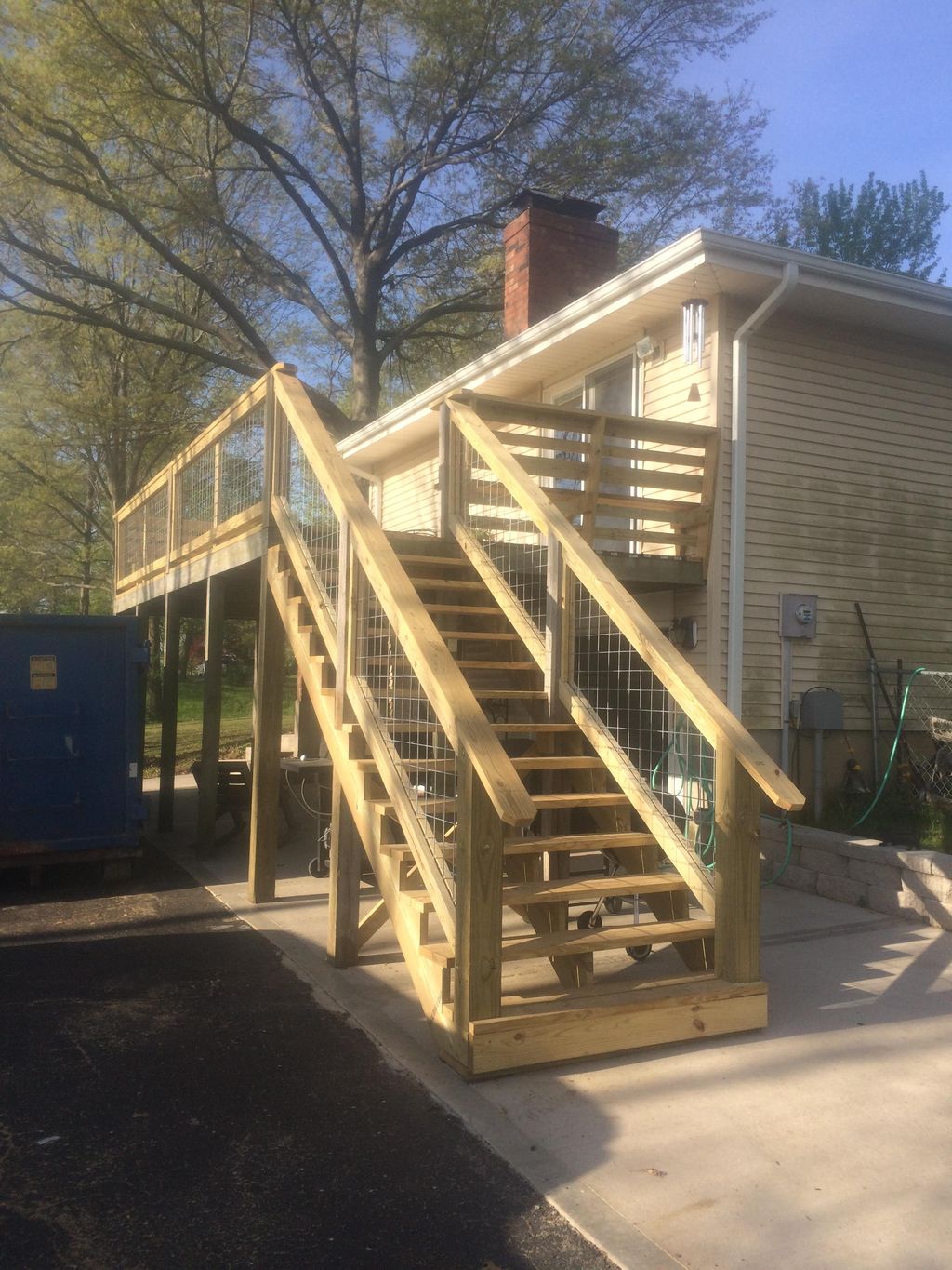 This was an existing deck. We replaced the stairs,