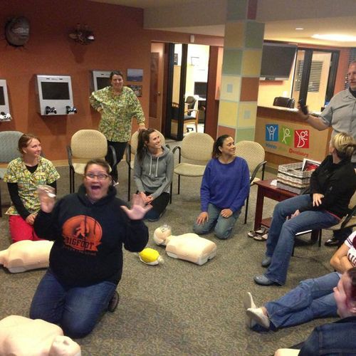 First Aid & CPR Training with the happy staff from