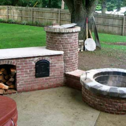 Brick oven and Firepit install