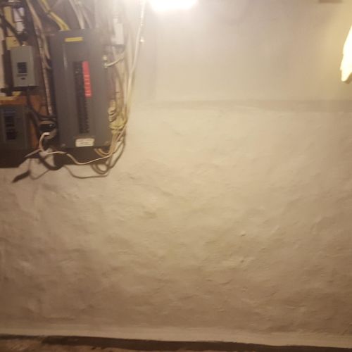 After Basement wall leak Coating to stop water