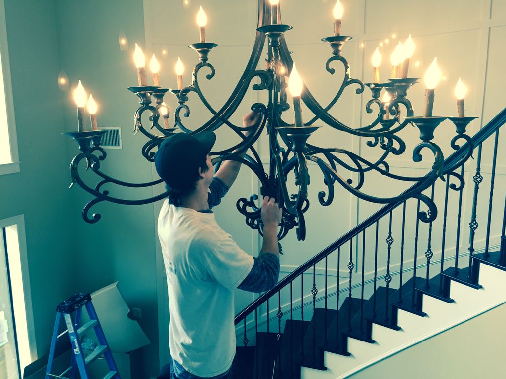 Chandelier installation