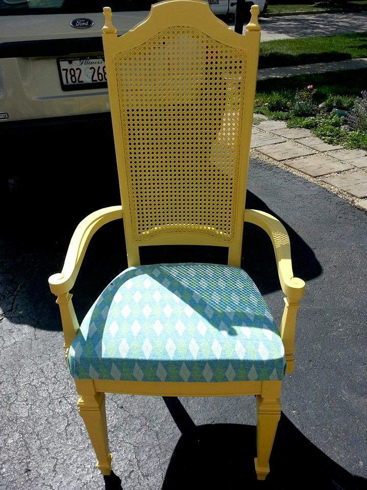 Sanded, a few coats of paint, poly and reupholster