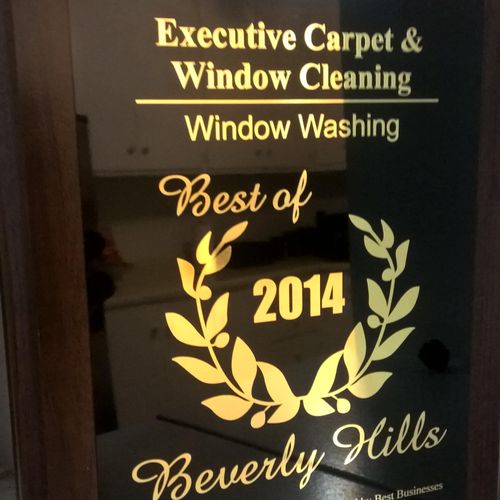 Beverly Hills Window Cleaning Award