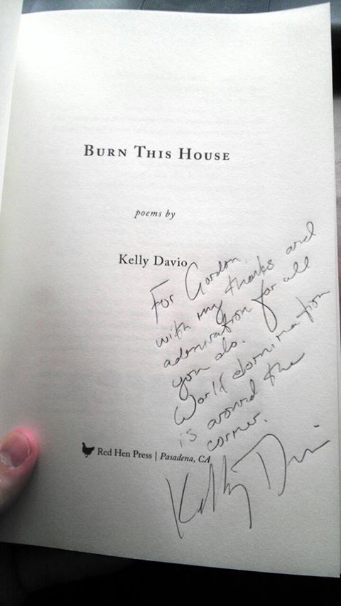 Kelly's book, out now from Red Hen Press