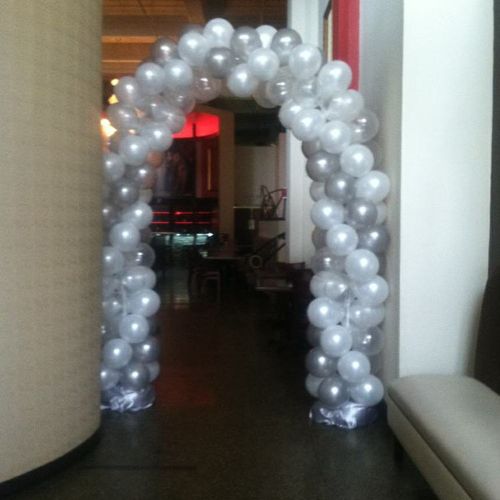 Balloon Arches are built on site and and are custo