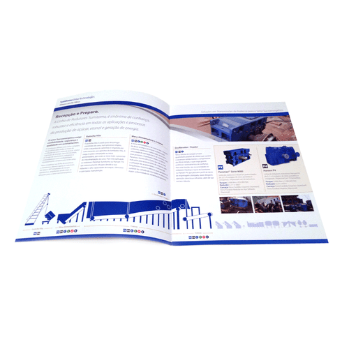 Brochure layout and illustration for Brazil branch