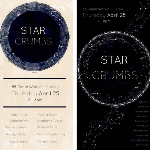 Show posters created for a gallery called Star Cru