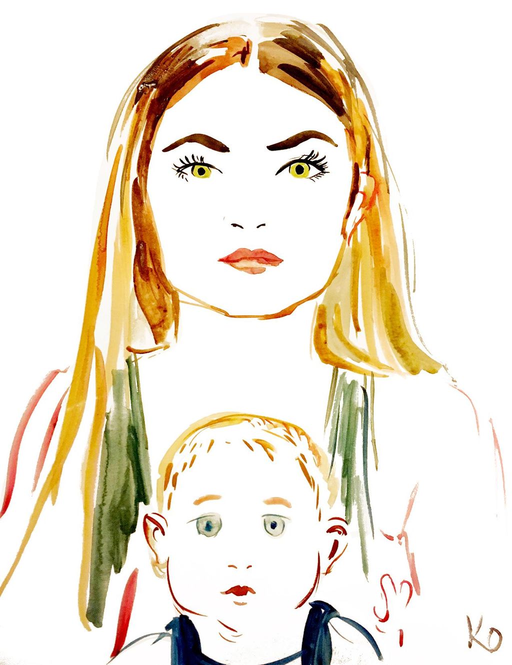 portrait made of mother and son at a wedding