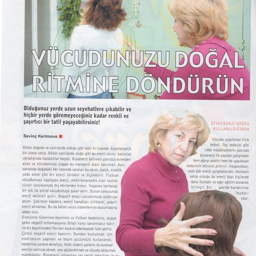 Some of the pages from a Turkish magazine