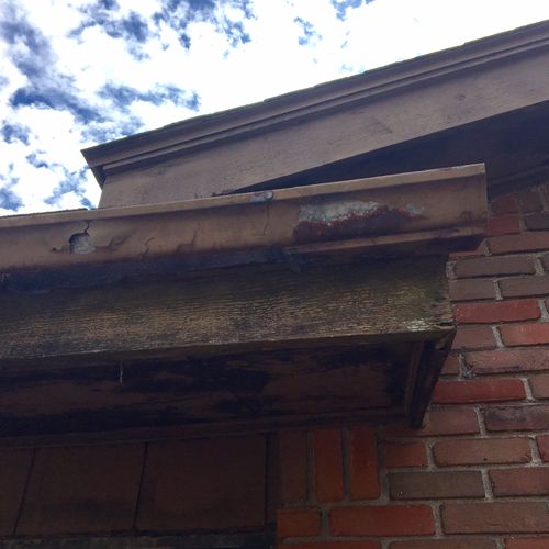 Rotted fascia boards can be replaced along with gu