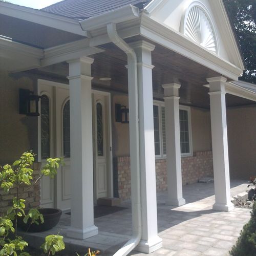 Front Porch Overhang We Built With 4 Structural Be