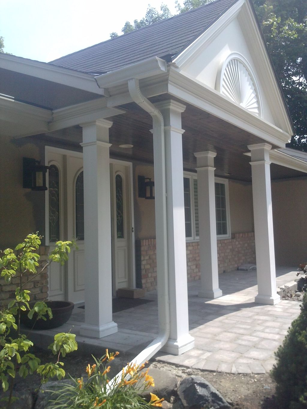 Front Porch Overhang We Built With 4 Structural Be