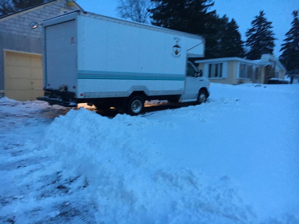 This is our vehicle, it's a 15' box with a 3' over