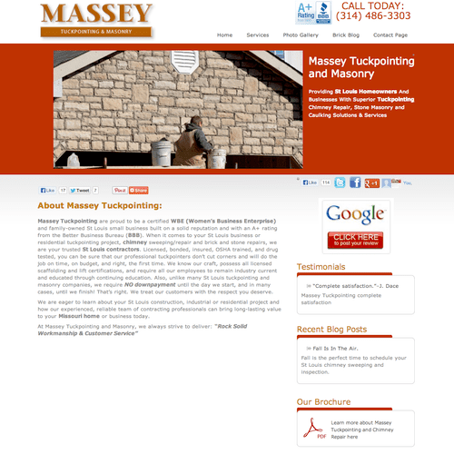 Massey Tuckpointing & Masonry: Has maintained firs