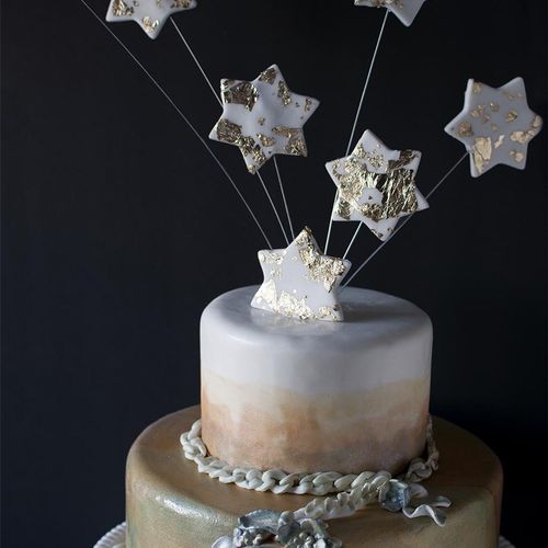 Time Traveler Wedding Anniversary Cake
