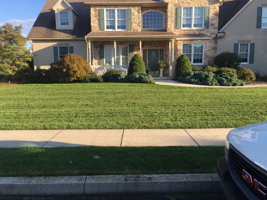 Fitting in a customer's lawn during the fading lig