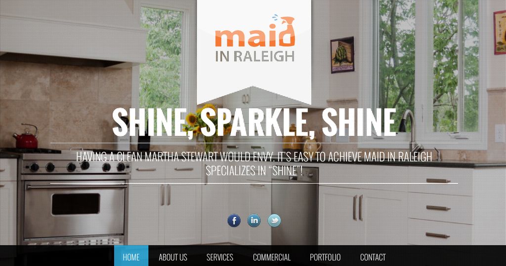 "Maid in Raleigh" new website design. www.maidinra