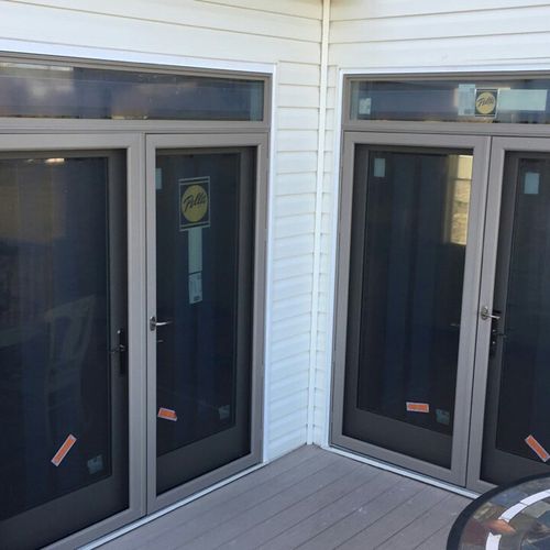 pella french doors with transom