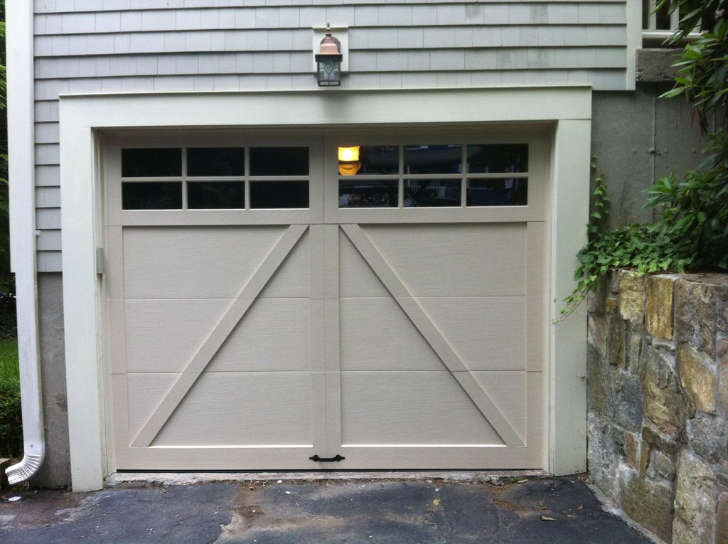 A shaped semi custom steel insulated in taupe colo