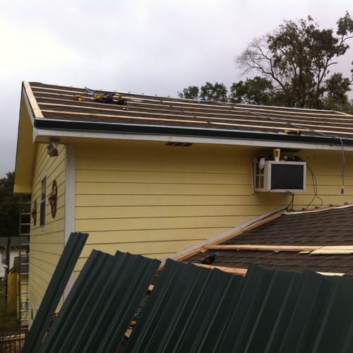 Conversion to metal roofing
