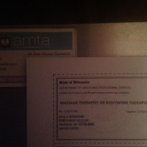 I'm a member of the AMTA and a licensed massage th