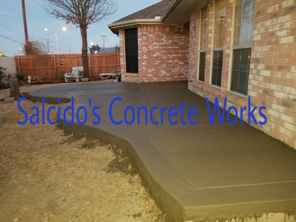 Completed patio and a happy customer 