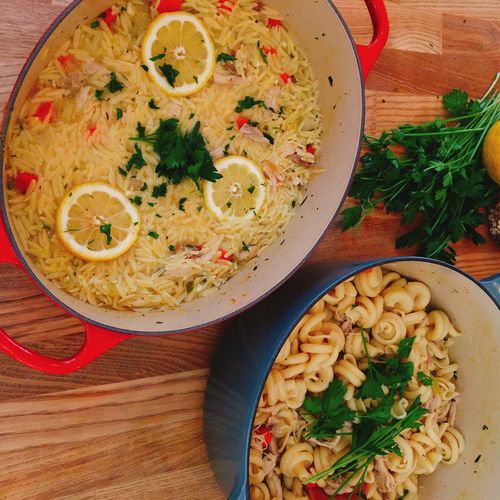 Lemon Orzo and Chicken Soup with Parsley/ Chicken 