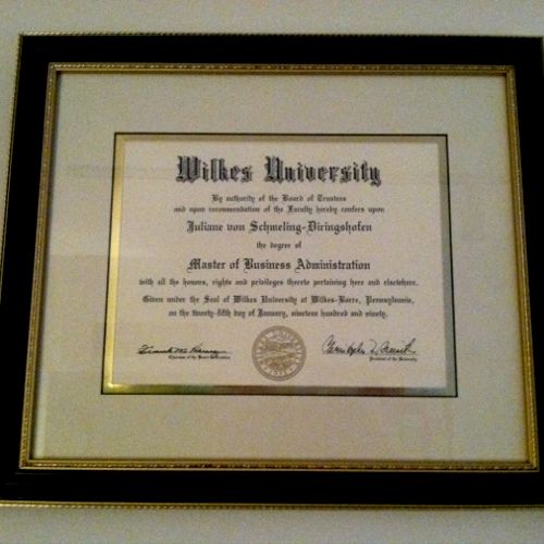 MBA from Wilkes University