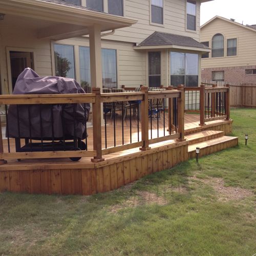 Deck we built for at home