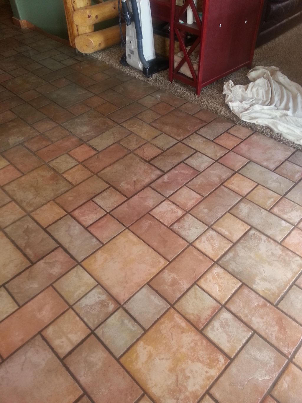 Floor during cleaning
