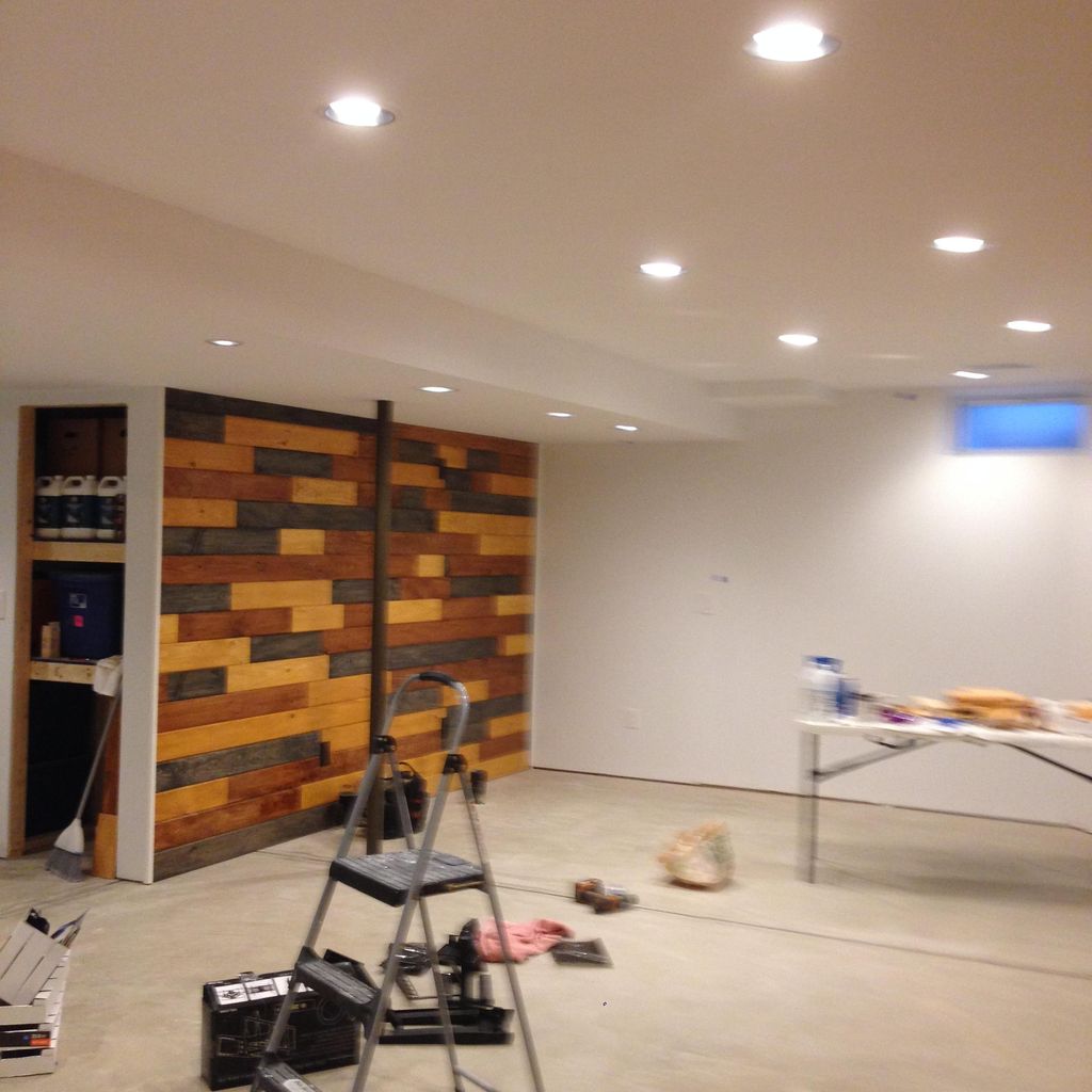 Basement remodel for customer (electrical/lighting