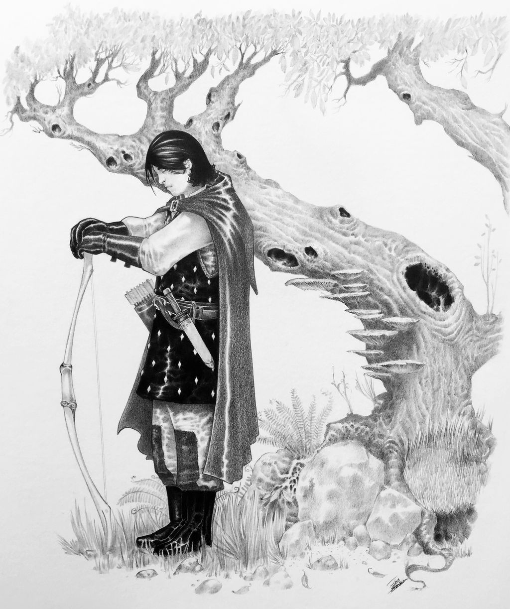 Fantasy Character Pencil Drawing