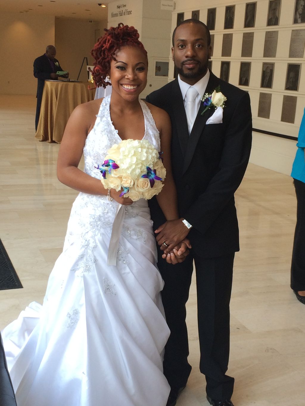 Gorgeous newly wedded couple