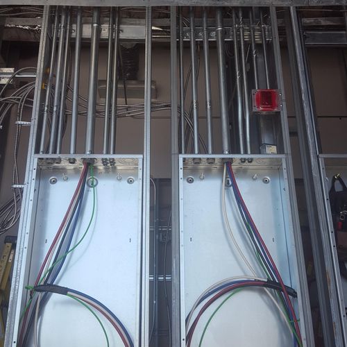 EMT conduit and panel installation 