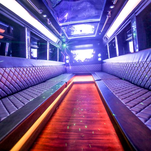 22 Passenger Party Bus:
The Atlanta Party Bus feat