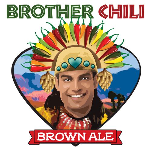 Illustration for "Brother Chili" brown ale