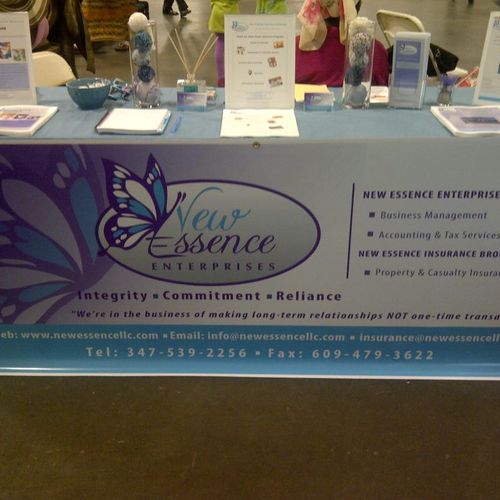 New Essence representing at a Business Expo.