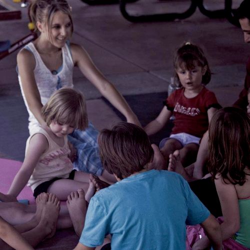 Leading a kids Yoga class
