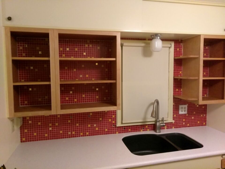 Custom blend sheet mosaic with mirror inlays. Bost