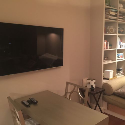 55" inch Wall mount and upgrade on West 57th stree